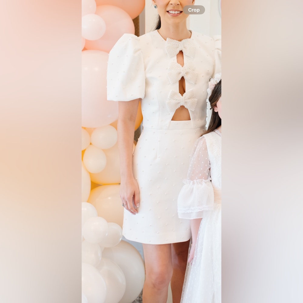 Rebecca Vallance White Ophelia bow-detail Dress